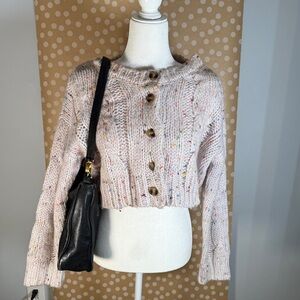 Double Zero Colorful Confetti Half Length Cardigan Women Size Lovely Large